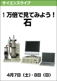 サイエンスライブ「1万倍で見てみよう！石」