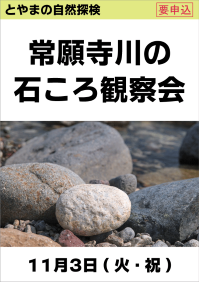 とやまの自然探検「常願寺川の石ころ観察会」