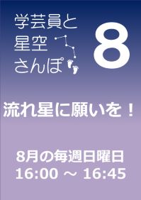 8月の学芸員と星空さんぽ「流れ星に願いを！」