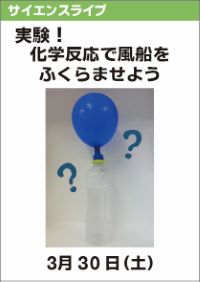 サイエンスライブ「実験！化学反応で風船をふくらませよう」